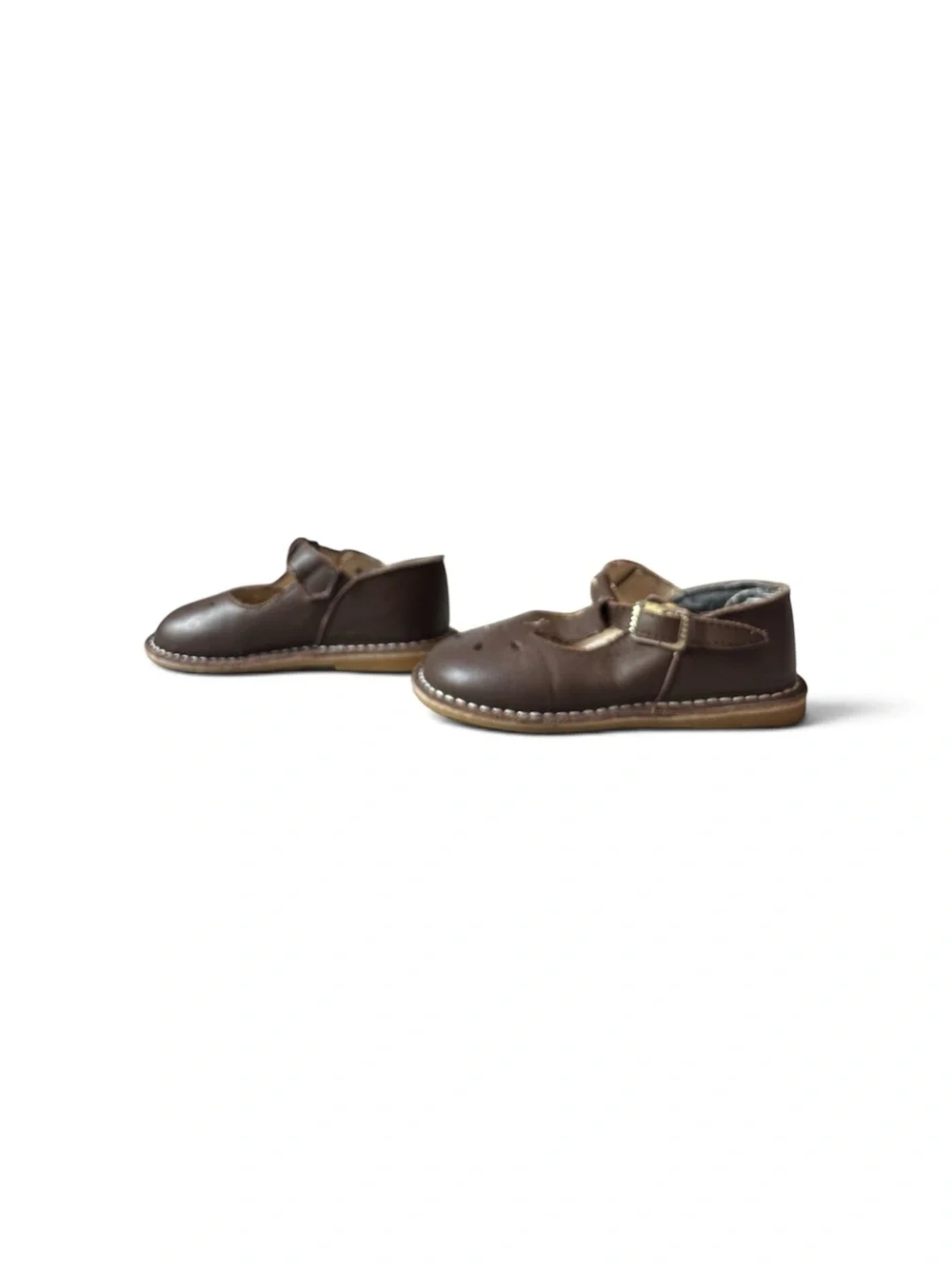 L'Amour Brown T-Strap Kids Dress Shoes